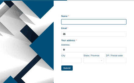 Personal Info form page preview
