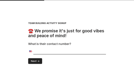 Emergency Number form page preview