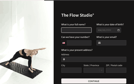Info form page preview