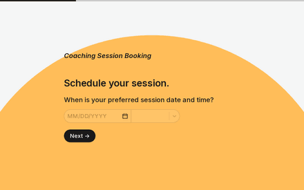 Schedule form page preview