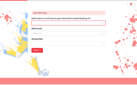 Sport/Activity and Uniform form page preview