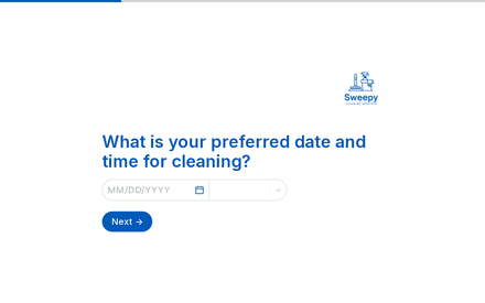 Schedule form page preview