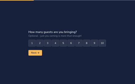 Guests form page preview