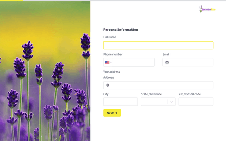 Personal form page preview