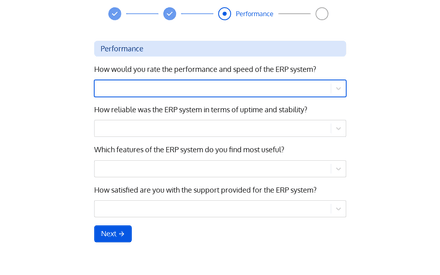 Performance form page preview