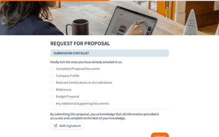 Checklist form page preview