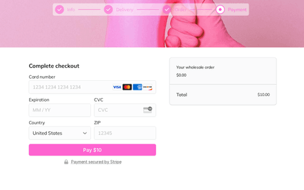 Payment form page preview
